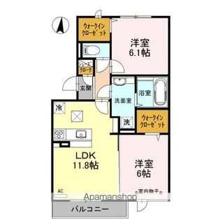 ロイジェントパークス レイクタウン Ⅲ E【1階】の間取り