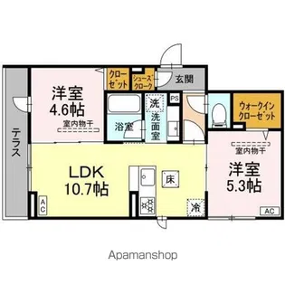 イヴレーア橋本【1階】の間取り