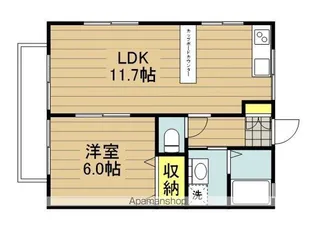 コーポ細渕【201号室】の間取り