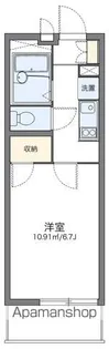 レオパレスリバーサイドにしろく【1階】の間取り