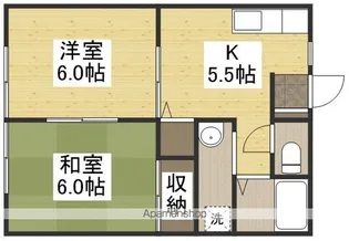 サン・シティー福永【202号室】の間取り