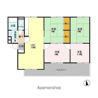 ジュネス戸田【3階】の間取り