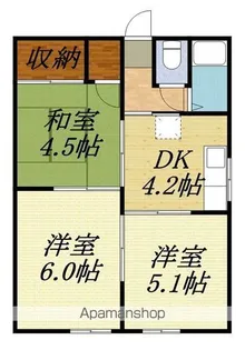 コーポYOU【102号室】の間取り