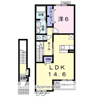 メゾンカルム【2階】の間取り