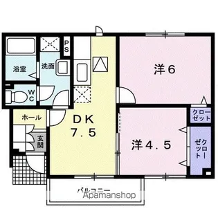 グラン・すずかぜの丘C【1階】の間取り