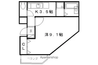 プロムナードつるはせ【201号室】の間取り
