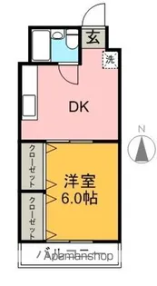 1DKの間取り画像