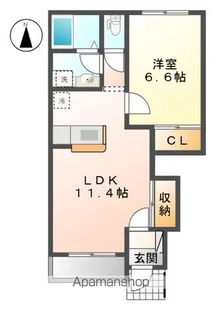 パストラル八田【1階】の間取り