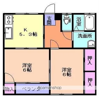 コーポエースⅢ【8号室】の間取り