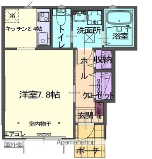 CASA BLOMMAⅡ【102号室】の間取り