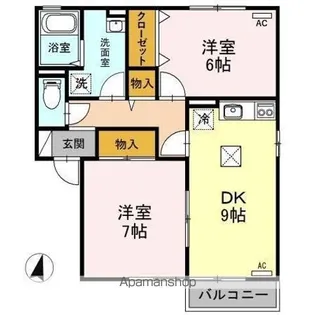 ロイヤルガーデンコート B【1階】の間取り