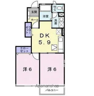 サピーN B棟【1階】の間取り