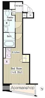 アクアアンビシャス八丁堀【9階】の間取り