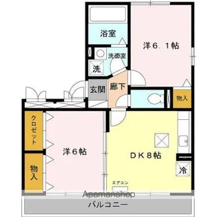 ディアコート オッツ【103号室】の間取り