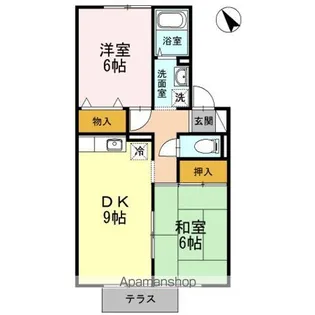 グランドール倉永【1階】の間取り