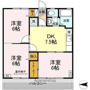 ユニフローラ【2階】の間取り