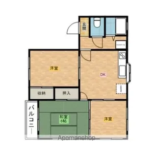 グリーンヒルD【1階】の間取り