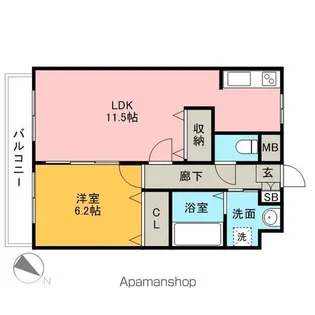 リブル高砂【2階】の間取り