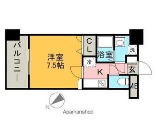 1Kの間取り画像