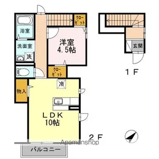 ウィルジェミニ【2階】の間取り