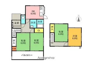 香川県丸亀市綾歌町岡田上【一戸建】の間取り