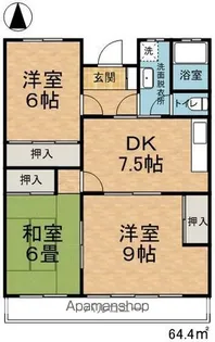ホワイトパレス【2階】の間取り