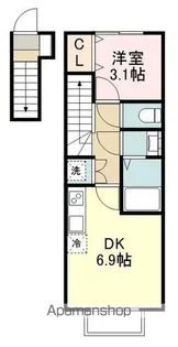 FORIA旭ヶ丘フィオーレ【2階】の間取り