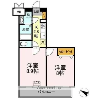 アーバンシャトー千葉中央【6階】の間取り