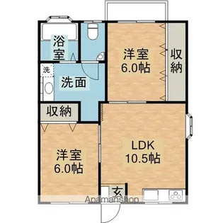 幸コーポ【1階】の間取り