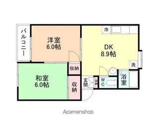 コーポマウントビュー D【103号室】の間取り