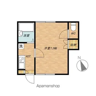 ビクトリア桃井【102号室】の間取り