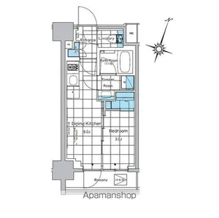 ルフォンプログレ神田プレミア【6階】の間取り