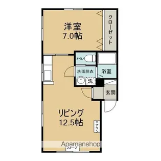 コーポメロディーA【101号室】の間取り