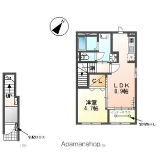 ラ クレアージュ【207号室】の間取り