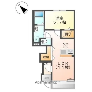 クオリア【1階】の間取り