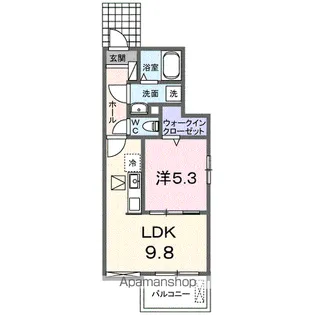ヴィアアルスⅡ【1階】の間取り