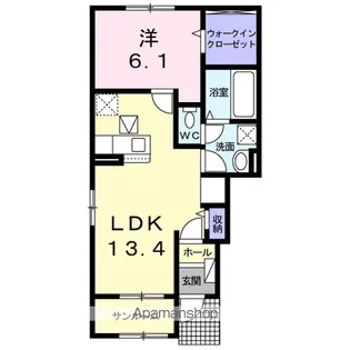 ベイカーストリート【101号室】の間取り