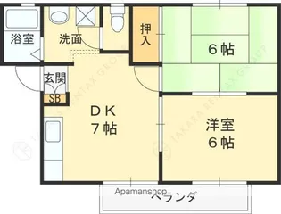 カルム上ヶ原【B202号室】の間取り