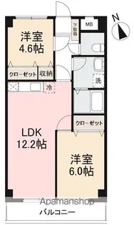 ウッドネスト福岡【203号室】の間取り