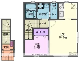 OBEN【205号室】の間取り