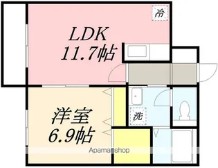 ヴォール中島(ヴォールナカジマ)【4階】の間取り
