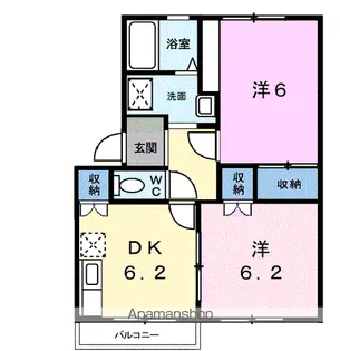 フルリール宮太夫A【2階】の間取り