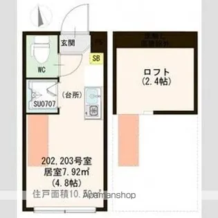 ハーモニーテラス高円寺南Ⅴ【2階】の間取り
