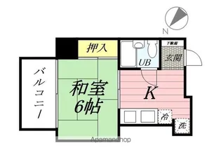 生麦栗山ハイツ【1102号室】の間取り