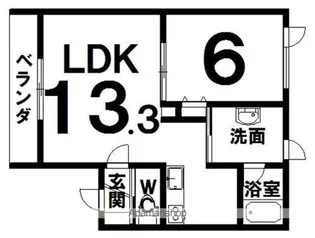 LEVANTEⅡ(レヴァンテⅡ)【1階】の間取り