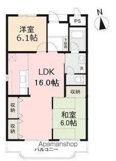 サンヴェール木太 南棟【2階】の間取り