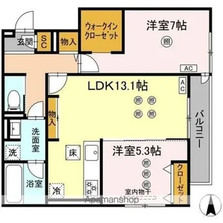 BEIRA DO RIO MUROMI【1階】の間取り