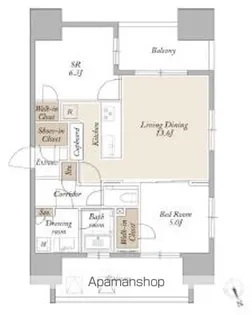 LIGHT TERRACE 新宿御苑【15階】の間取り