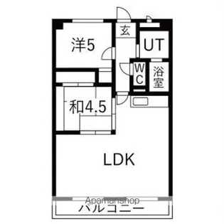 ウィズユー苅安賀【4階】の間取り