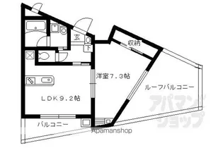 グランコスモ出町柳II【404号室】の間取り